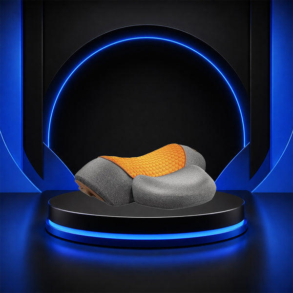 Pax Boxs Adjustable Heating Massage Neck Pillow with Memory Foam