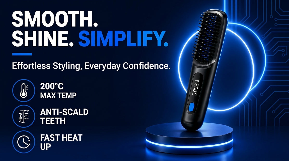 Pax Boxs Wireless Hair Straightening Comb with Negative Ion Technology - Landing Image 1