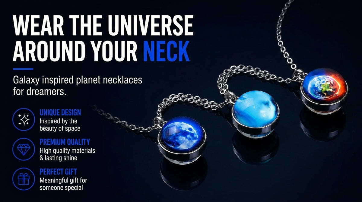 Pax Boxs Solar System Pendant Necklace - Landing Image 1