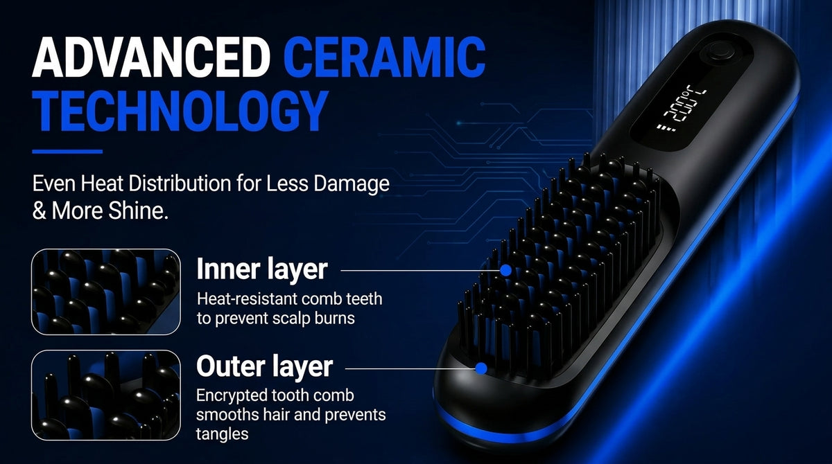 Pax Boxs Wireless Hair Straightening Comb with Negative Ion Technology - Landing Image 2