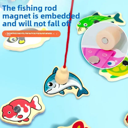Pax Boxs Wooden Magnetic Fishing Game for Kids