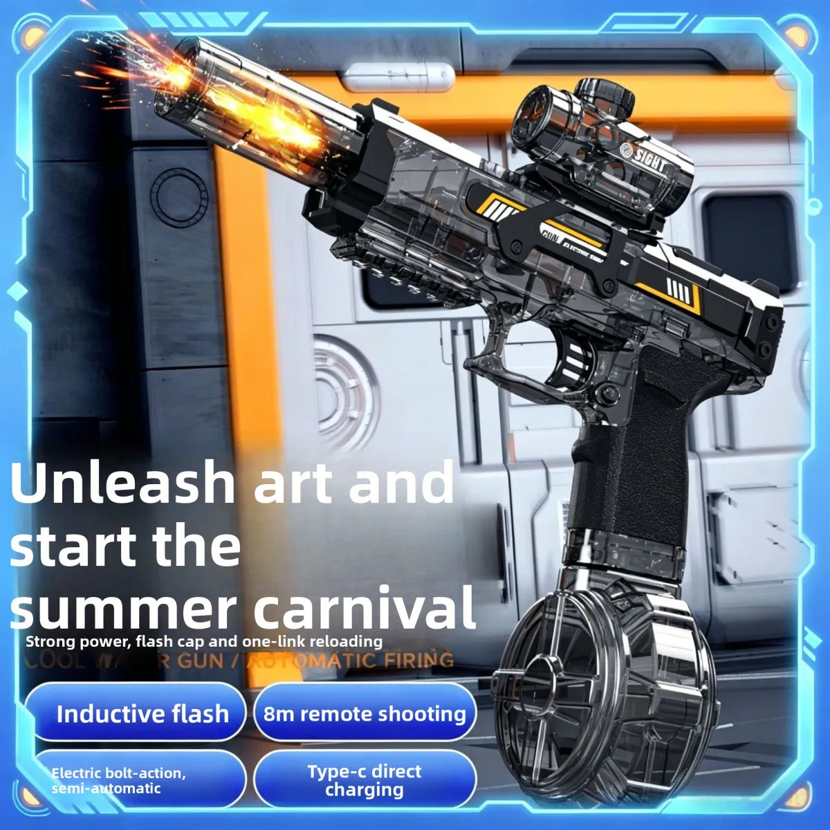 Pax Boxs Electric Water Gun with Light Effect