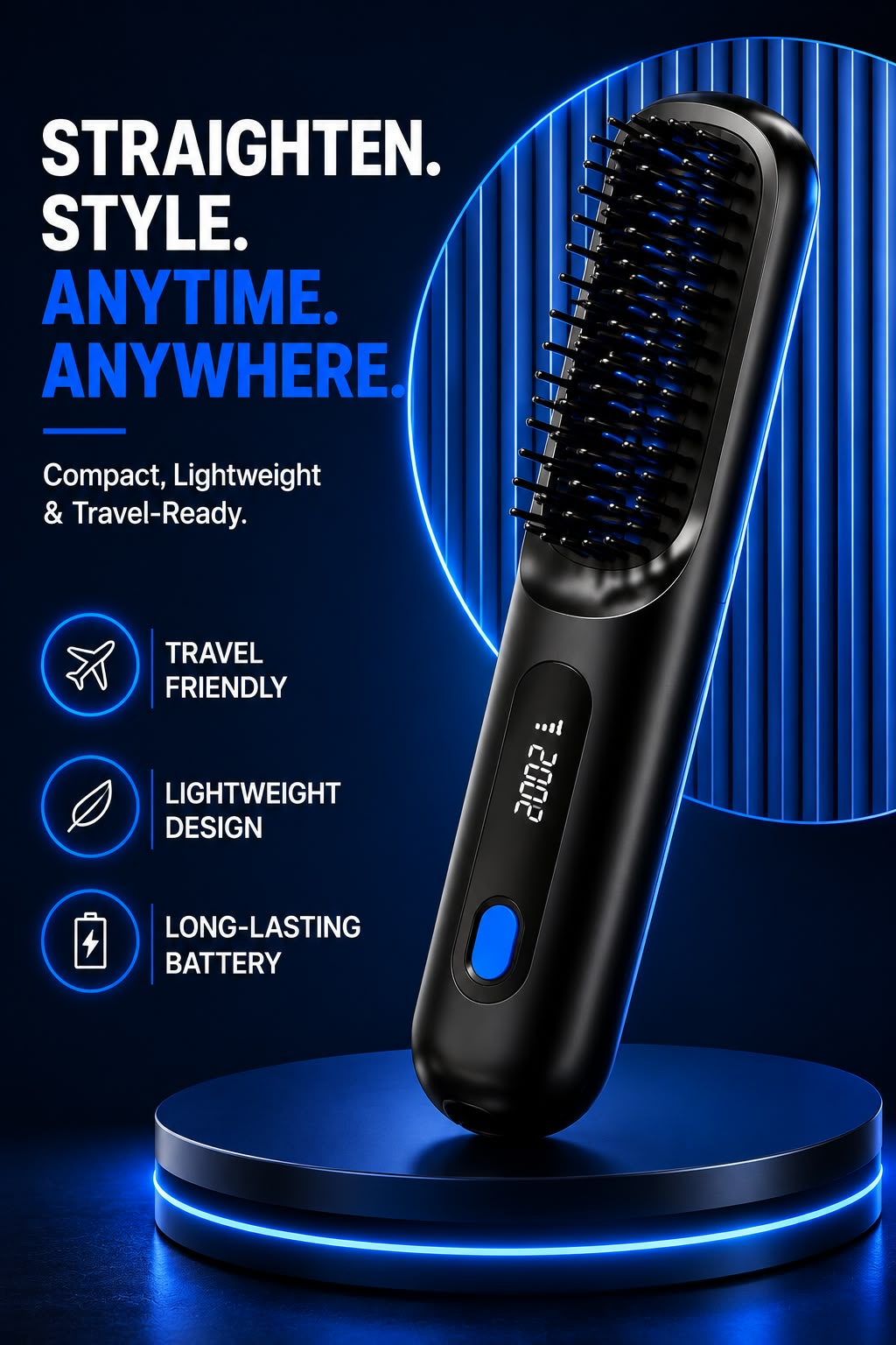 Pax Boxs Wireless Hair Straightening Comb with Negative Ion Technology - Landing Image 4