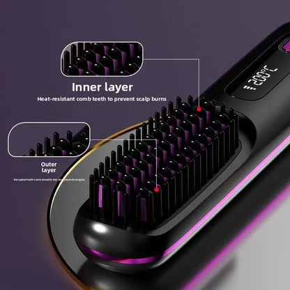 Pax Boxs Wireless Hair Straightening Comb with Negative Ion Technology