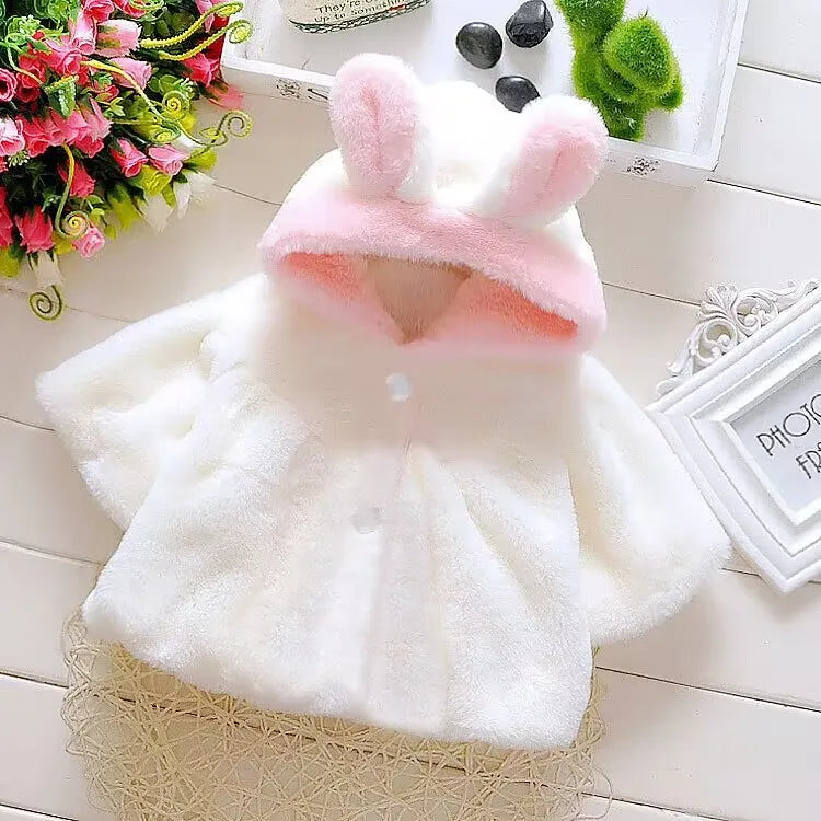 Pax Boxs Girls Faux Fur Hooded Coat
