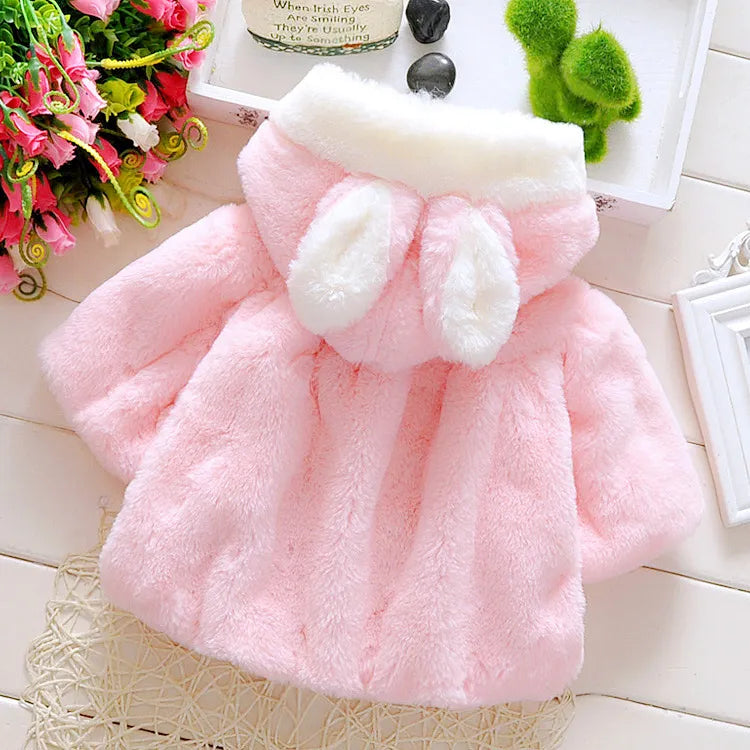 Pax Boxs Girls Faux Fur Hooded Coat